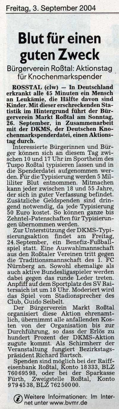 F�rther Nachrichten am 03.09.2004