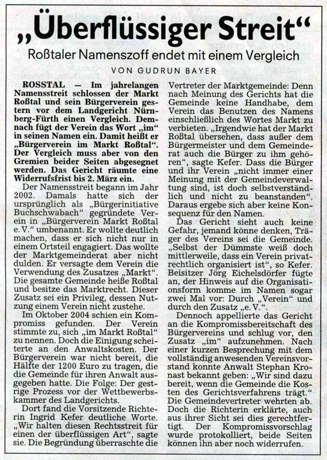 Artikel zur Verhandlung