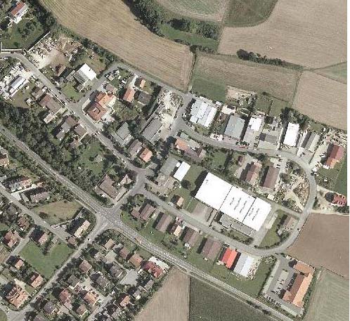 Luftaufnahme vom Gewerbegebiet
