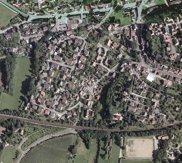 Luftaufnahme vom H�hbuck und Clarsbacher Stra�e