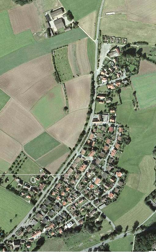 Luftaufnahme der Kappell-Siedlung