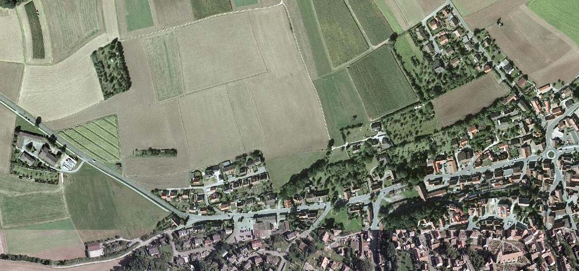 Luftaufnahme des Bereiches Pelzleistra�e